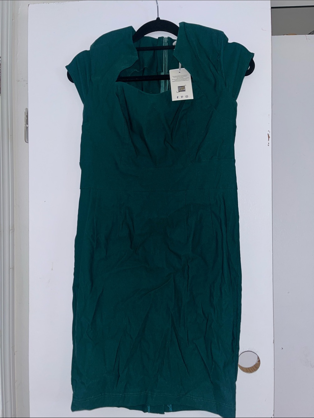 Grace Karin Green Midi Sheath Dress